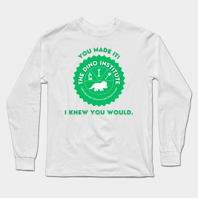 The Dino Institute - Dinosaur Long Sleeve T-Shirt by sjames90